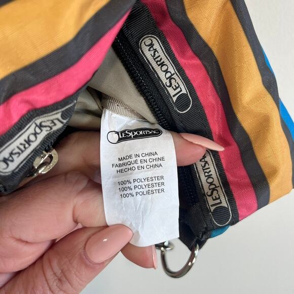 LeSportsac Kasey Crossbody Bag Multicolor 3 Zip Travel Purse Adjustable Strap - Picture 5 of 12